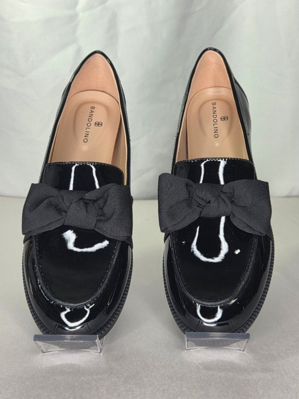 Bandolino Lindio Black Bow Detail Loafers Flats, Size: 6.5 M